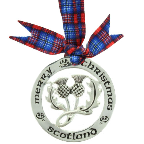 Scottish Christmas Ornament, Pendant, DAR Tartan